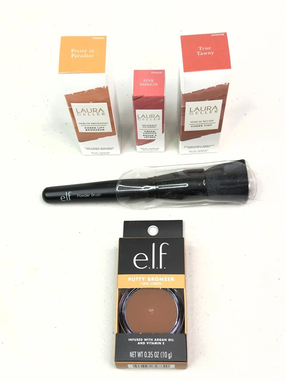 Laura Geller & e.l.f. Makeup Bundle Bronzer Blush Lipstick NEW